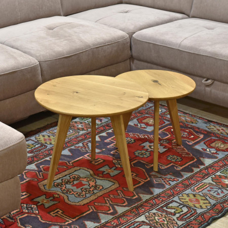 Sada okrúhlych stolov dub masív, Typ 26