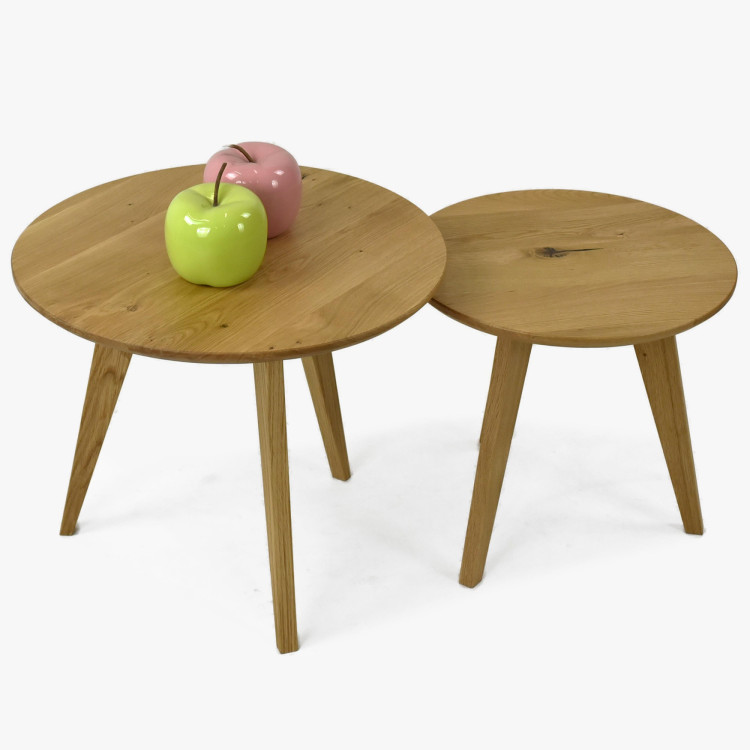 Sada okrúhlych stolov dub masív, Typ 26