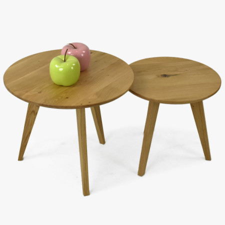 Sada okrúhlych stolov dub masív, Typ 26