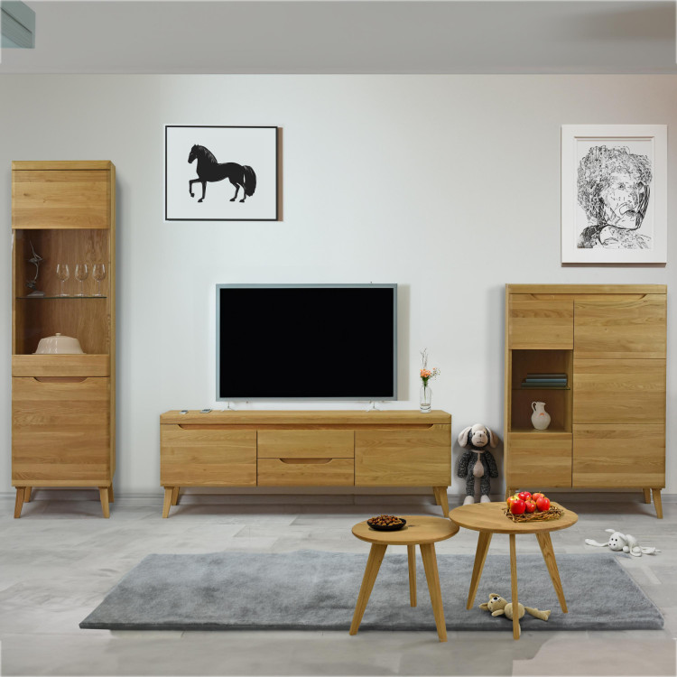 Sada okrúhlych stolov dub masív, Typ 26