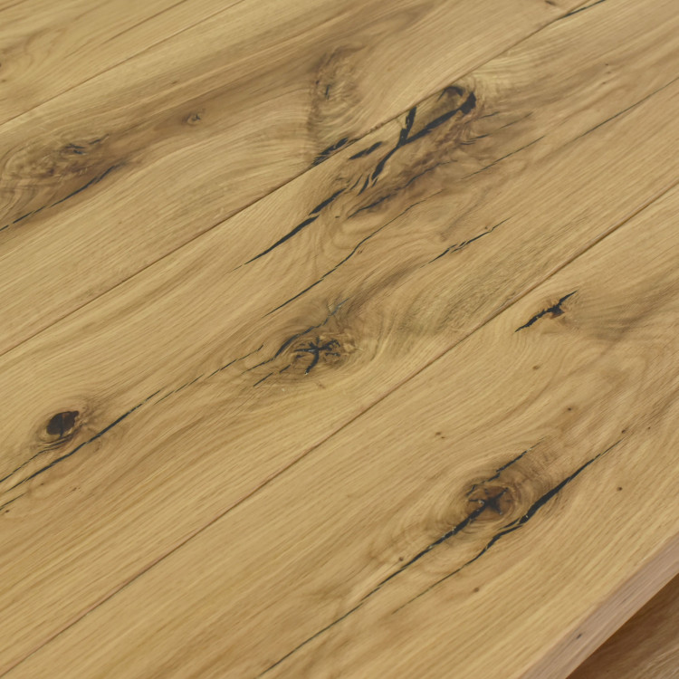 Masívny konferenčný stolík s policou dub