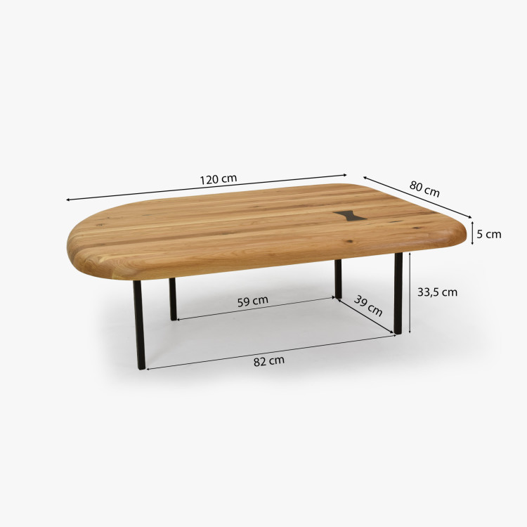 Drevený konferenčný stolík Lolek dub