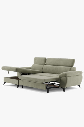 Rohová sedačka s funkciou spania , Roh vľavo - výber látky 2