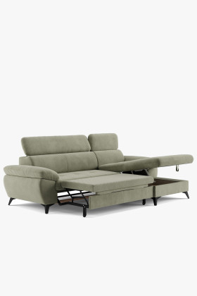 Rohová sedačka s funkciou spania, Roh vpravo - výber látky 2