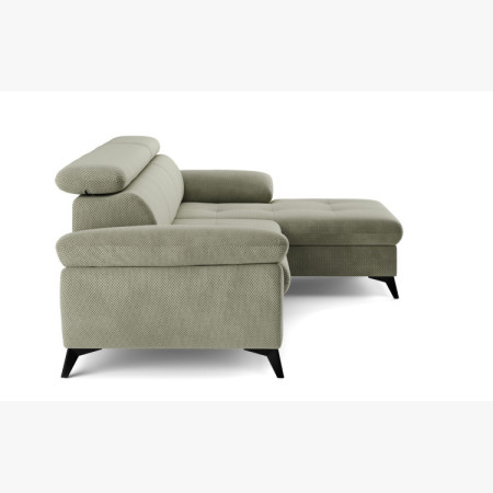 Rohová sedačka s funkciou spania, Roh vpravo - výber látky