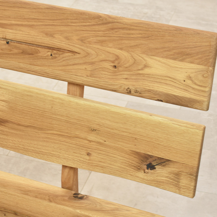 Drevená dubová posteľ z trámov 180 x 200 cm