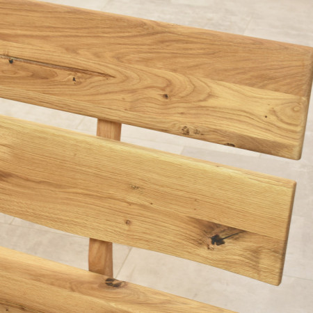 Drevená dubová posteľ z trámov 180 x 200 cm