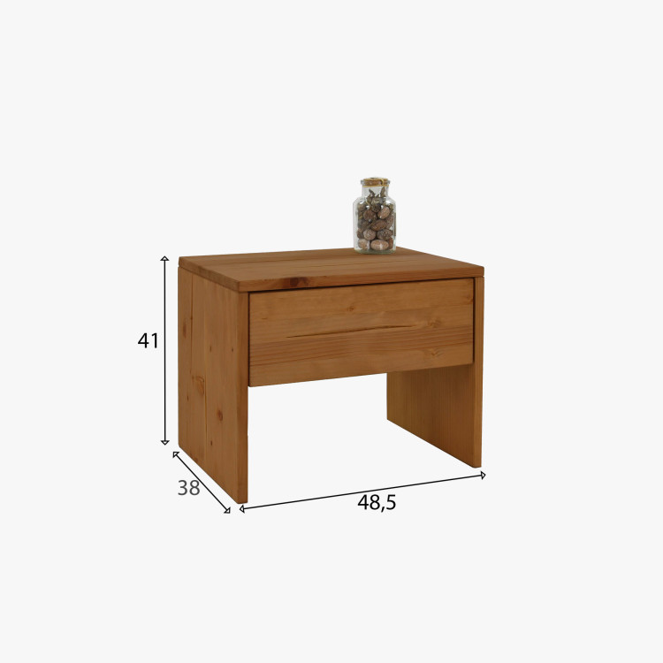 Smrekový nočný stolík Matias, farba honey