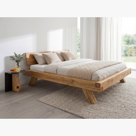 Odkladací stolík kovový s dubovou doskou 30 x 33 cm