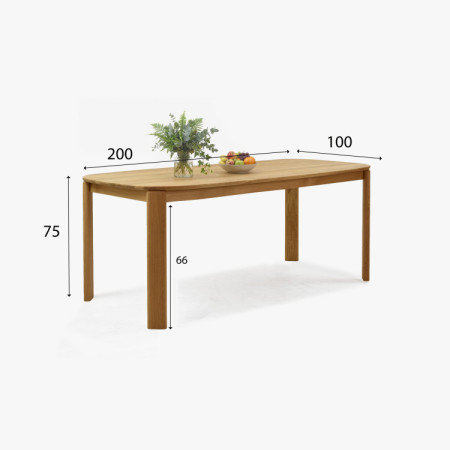 Designový drevený jedálenský stôl 200 x 100 cm