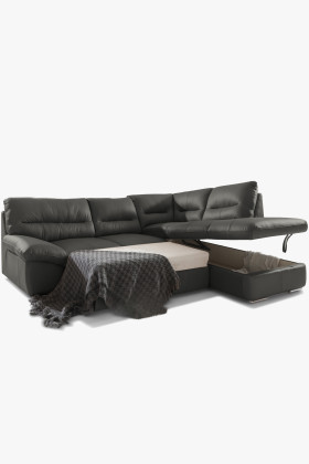 Rohová sedacia súprava - pravá koža fango, William roh vpravo 2
