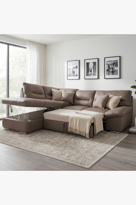 Rohová sedacia súprava - pravá koža SAND , William roh vľavo 2