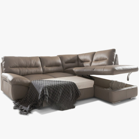 Rohová sedacia súprava - pravá koža SAND, William roh vpravo