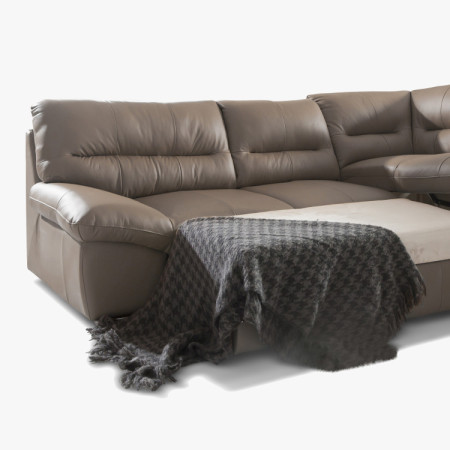 Rohová sedacia súprava - pravá koža SAND, William roh vpravo