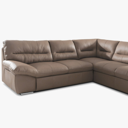 Rohová sedacia súprava - pravá koža SAND, William roh vpravo