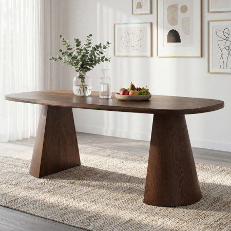 Dizajnový jedálenský stôl 200 cm v farbe orech