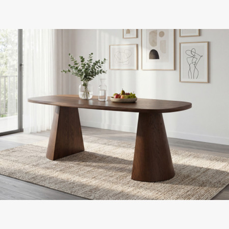 Dizajnový jedálenský stôl 200 cm v farbe orech