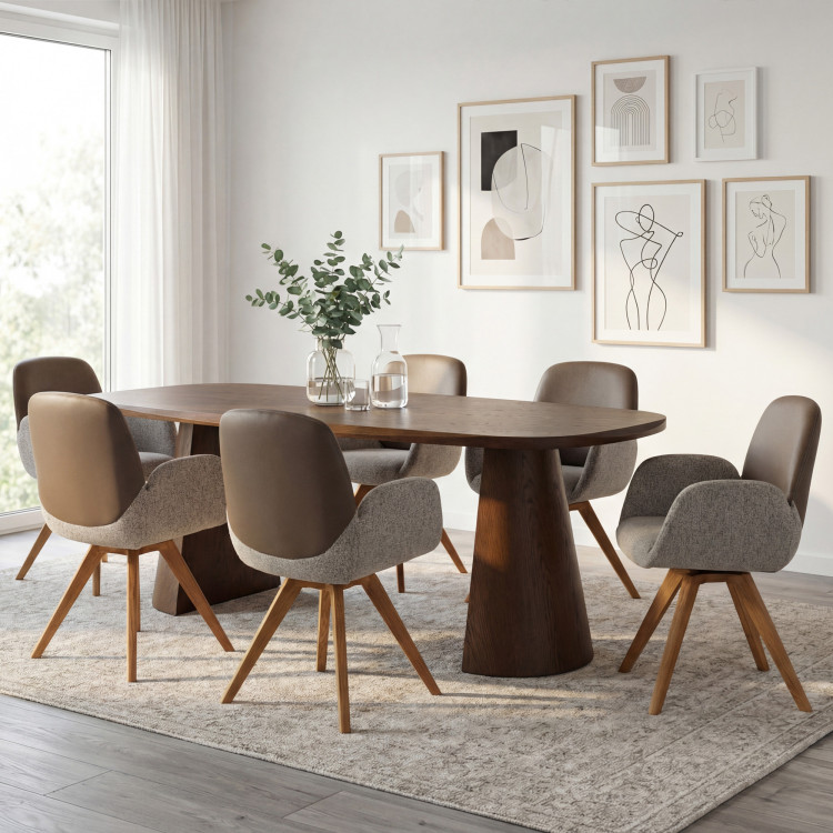 Dizajnový jedálenský stôl 200 cm v farbe orech