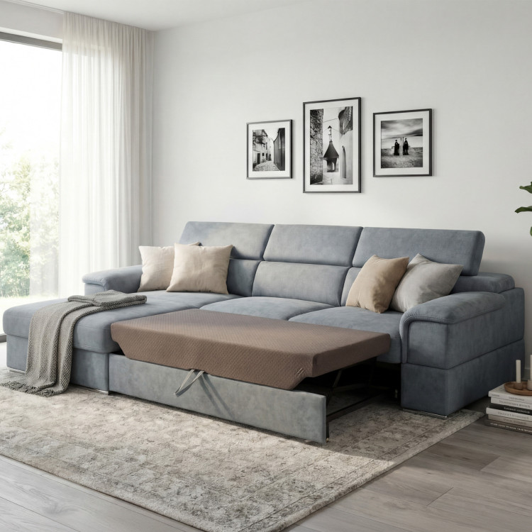 Rohová sedacia súprava s funkciou spania - ľavý roh