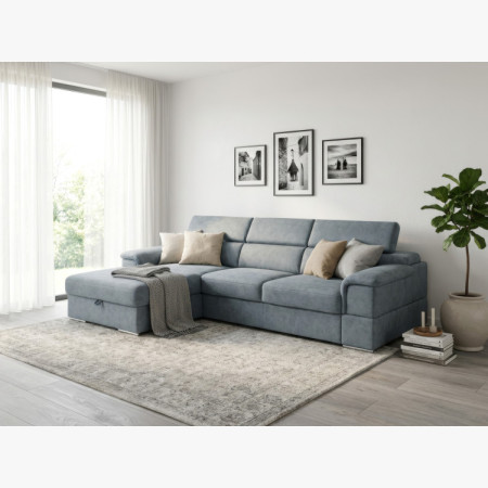 Rohová sedacia súprava s funkciou spania - ľavý roh