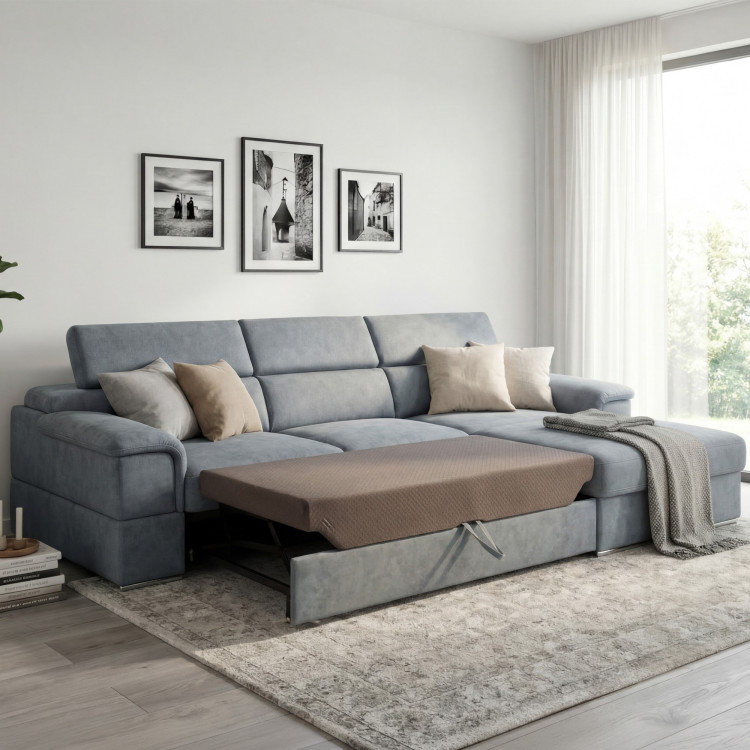 Rohová sedacia súprava s funkciou spania - pravý roh