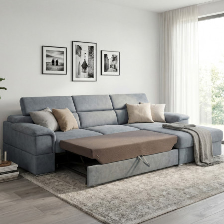 Rohová sedacia súprava s funkciou spania - pravý roh