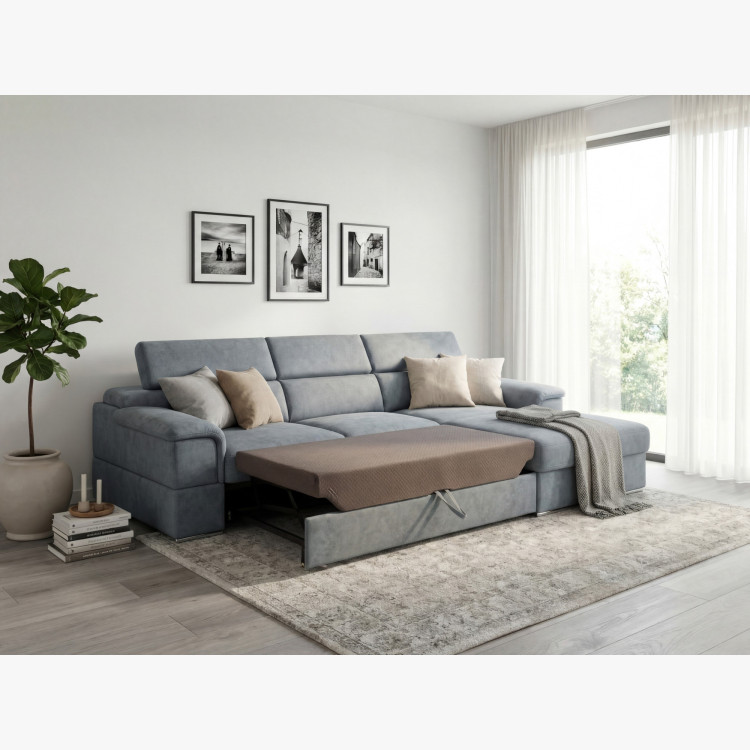 Rohová sedacia súprava s funkciou spania - pravý roh