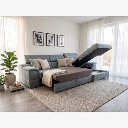 Rohová sedacia súprava s funkciou spania - pravý roh