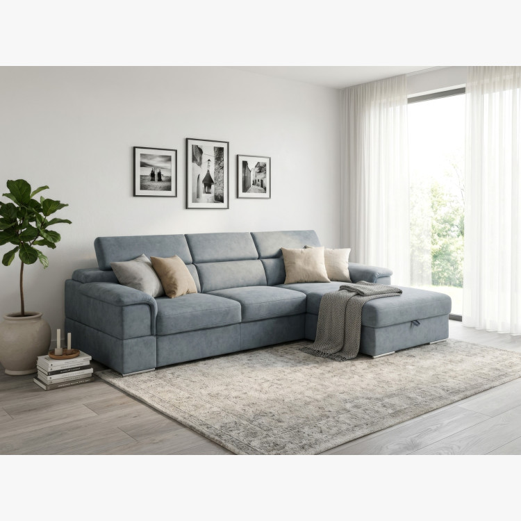 Rohová sedacia súprava s funkciou spania - pravý roh