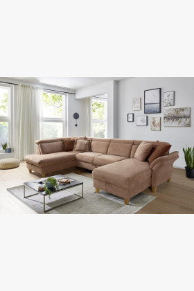 Sedačka v tvare U na nožičkách - otomana vľavo 2