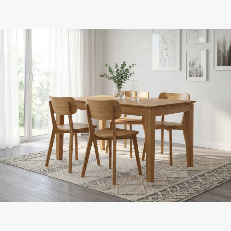 Dubový stôl s rozkladom 120 x 80 cm