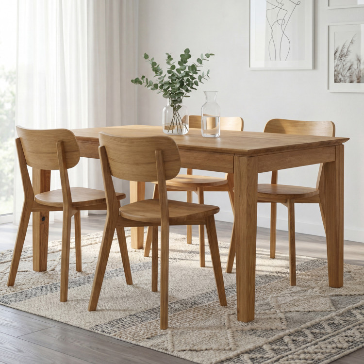 Dubový stôl s rozkladom 120 x 80 cm