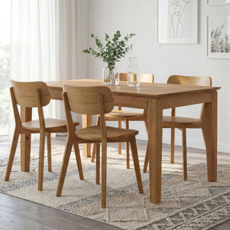 Dubový stôl s rozkladom 120 x 80 cm