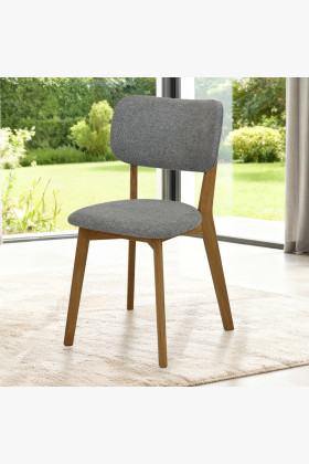 Čalúnená jedálenská stolička Easy Clean v farbe sivá 2