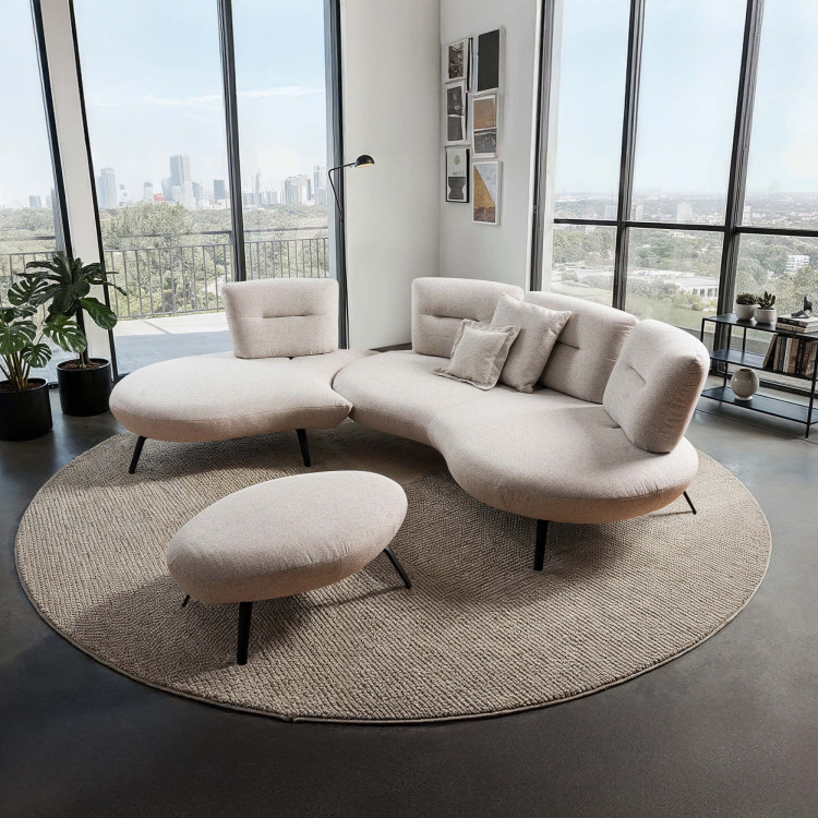 Sedacia súprava CURVE moderný dizajn - ľavý roh