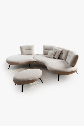 Sedacia súprava CURVE moderný dizajn - ľavý roh 2