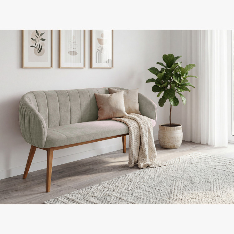 Dubový jedálenský set z masívu – oválny stôl countryside 180cm, lavica a stoličky Elba