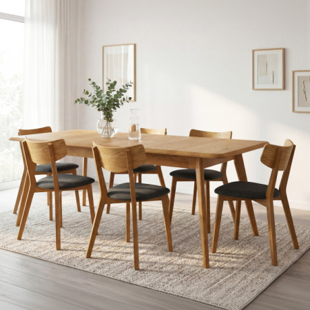 Jedálenská zostava Bratislava 180 × 90 cm so stoličkami Jonathan