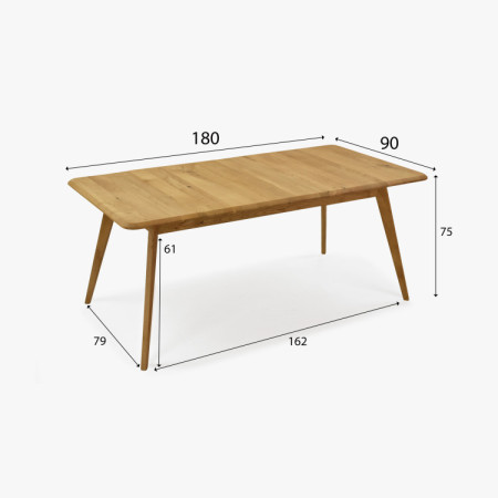Jedálenská zostava Bratislava 180 × 90 cm so stoličkami Jonathan