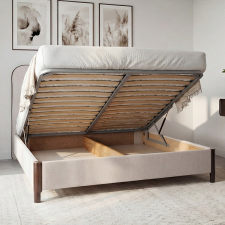 Čalúnená manželská posteľ 180x200 cm s úložným priestorom