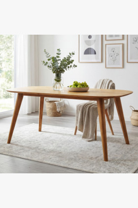 Oválny jedálenský stôl z masívneho dubu, Otawa 180 x 90 cm