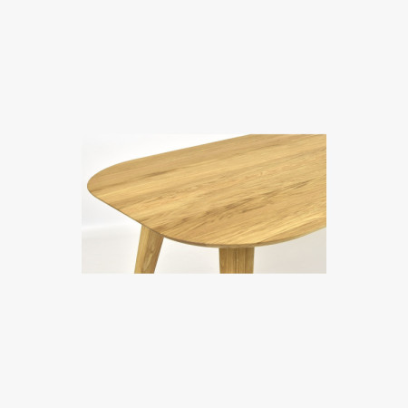 Oválny jedálenský stôl z masívneho dubu, Otawa 180 x 90 cm