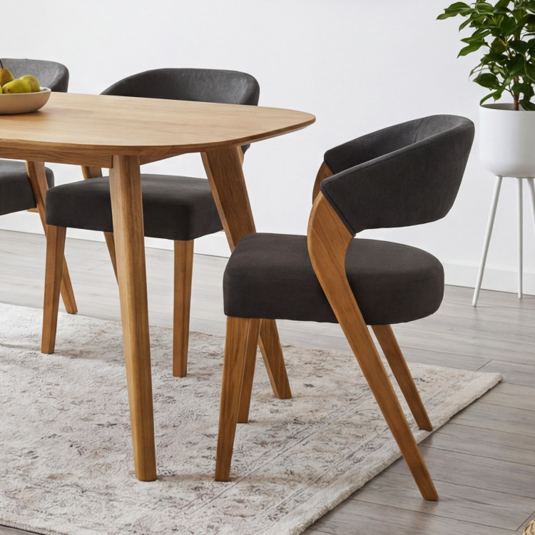 Oválny jedálenský stôl z masívu dub, Otawa 200 x 100 cm