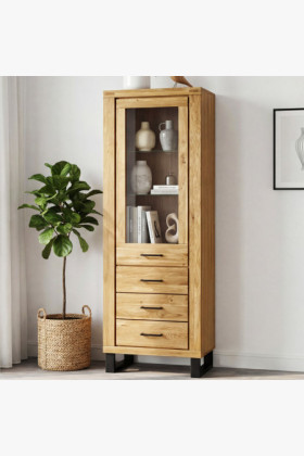 Jednodverová vitrína na nožičkách dub, Martina