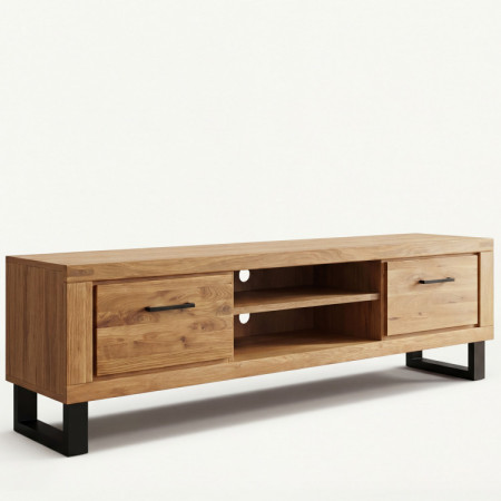 TV komoda dub dlhá 168 cm, na kovových nožičkách, Martina