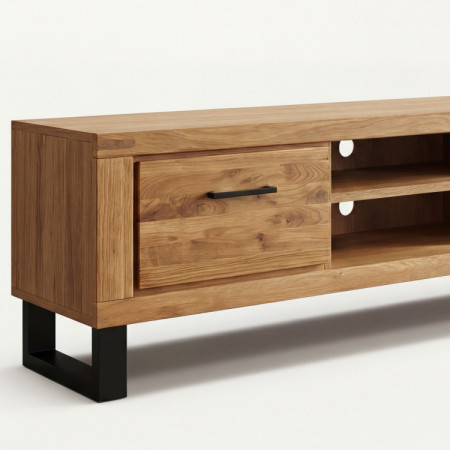 TV komoda dub dlhá 168 cm, na kovových nožičkách, Martina