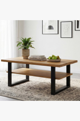 Konferenčný stolík 115 x 65 cm dub s poličkou, Martina