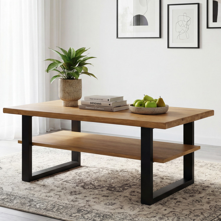 Konferenčný stolík 115 x 65 cm dub s poličkou, Martina