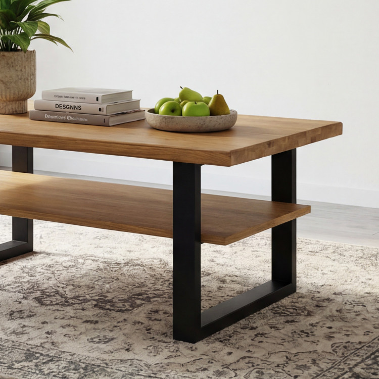 Konferenčný stolík 115 x 65 cm dub s poličkou, Martina