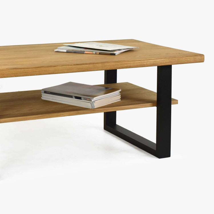 Konferenčný stolík 115 x 65 cm dub s poličkou, Martina